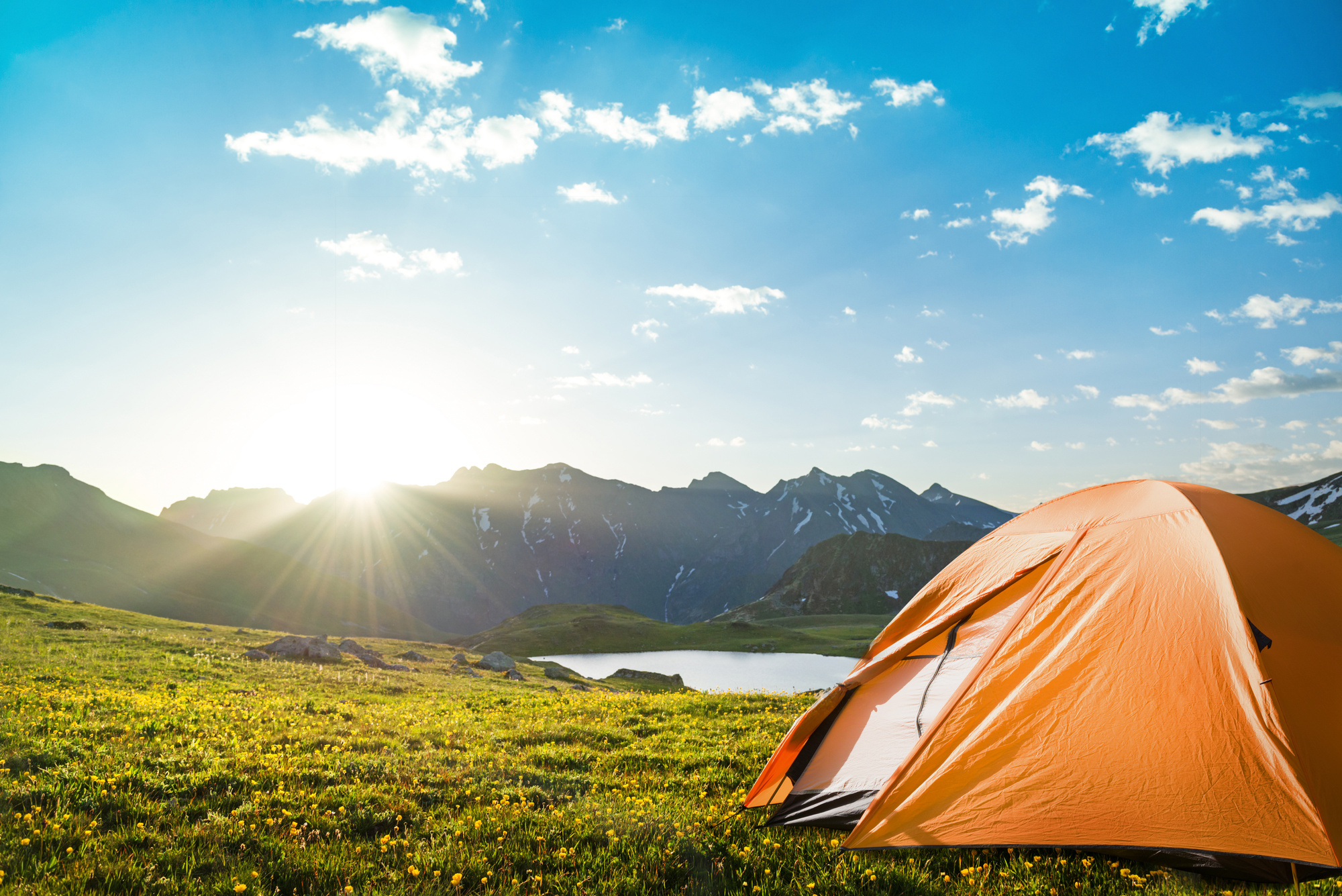 Child Camp near Lake